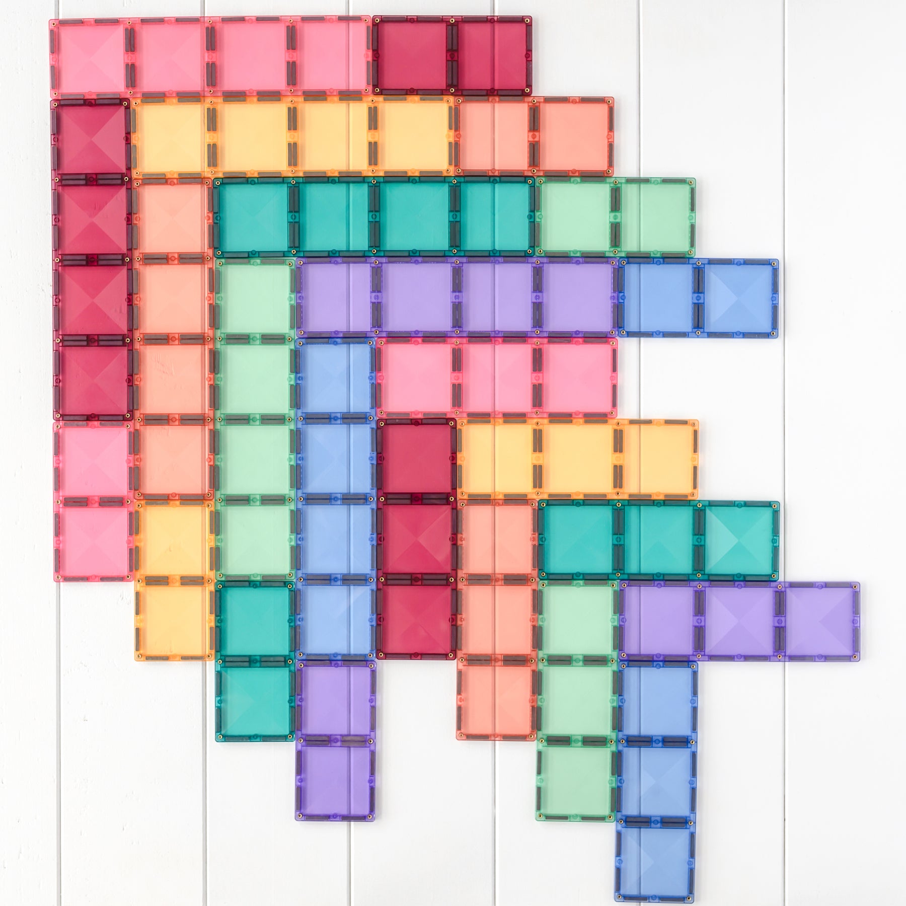 Magnetic Tiles Pastel Rectangle Pack, 24 Pieces