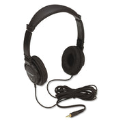 Kensington Hi-Fi Headphones - Stereo - Mini-phone (3.5mm) - Wired - 32 Ohm - 20 Hz to 20 Hz - Gold Plated Connector - Over-the-head - Binaural - Circumaural - 9 ft Cable - Black - 1