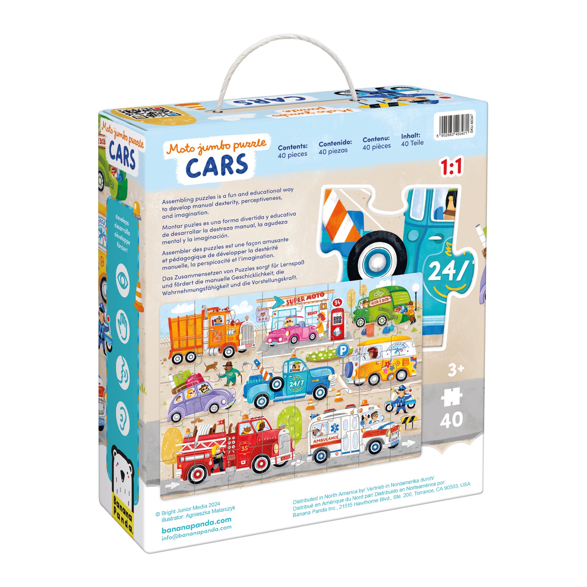 Moto Jumbo Puzzle Cars, 3+ Years