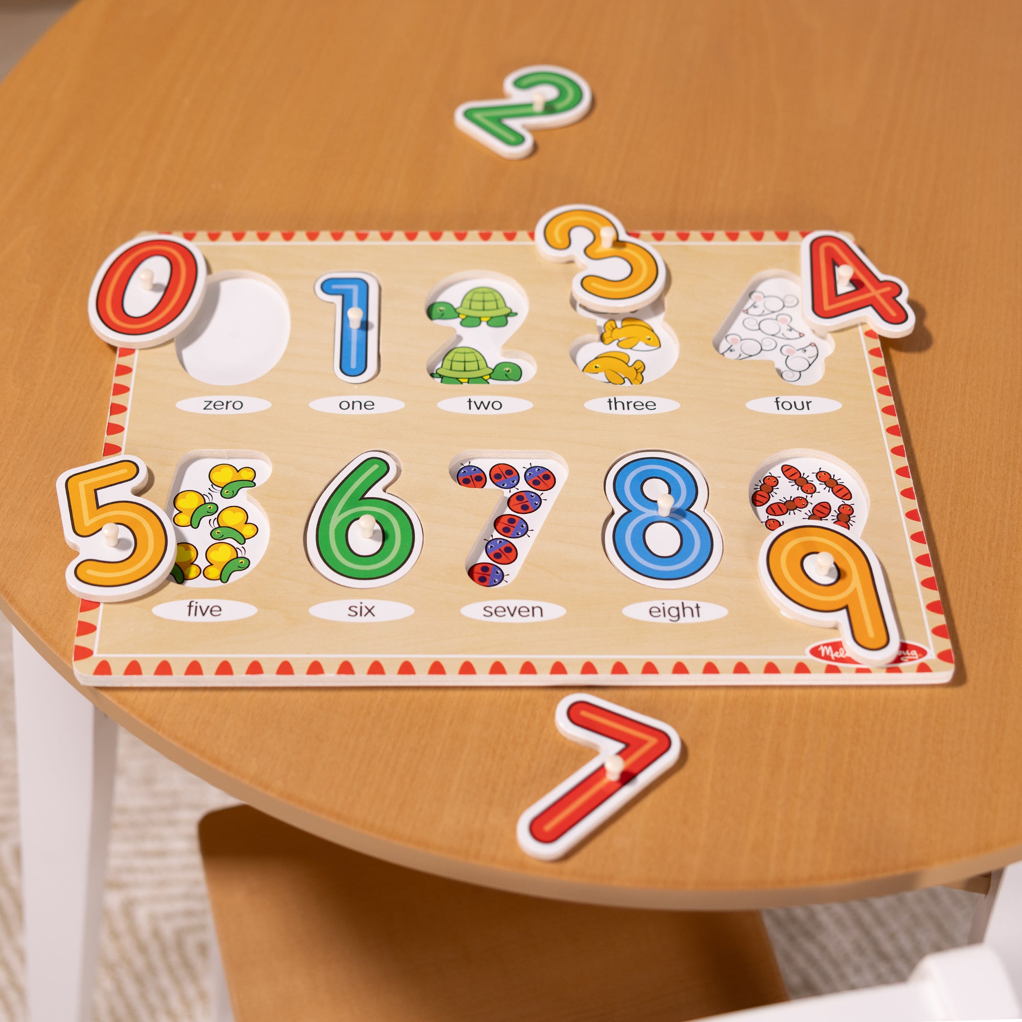 See-Inside Numbers Peg Puzzle, 10 Pieces