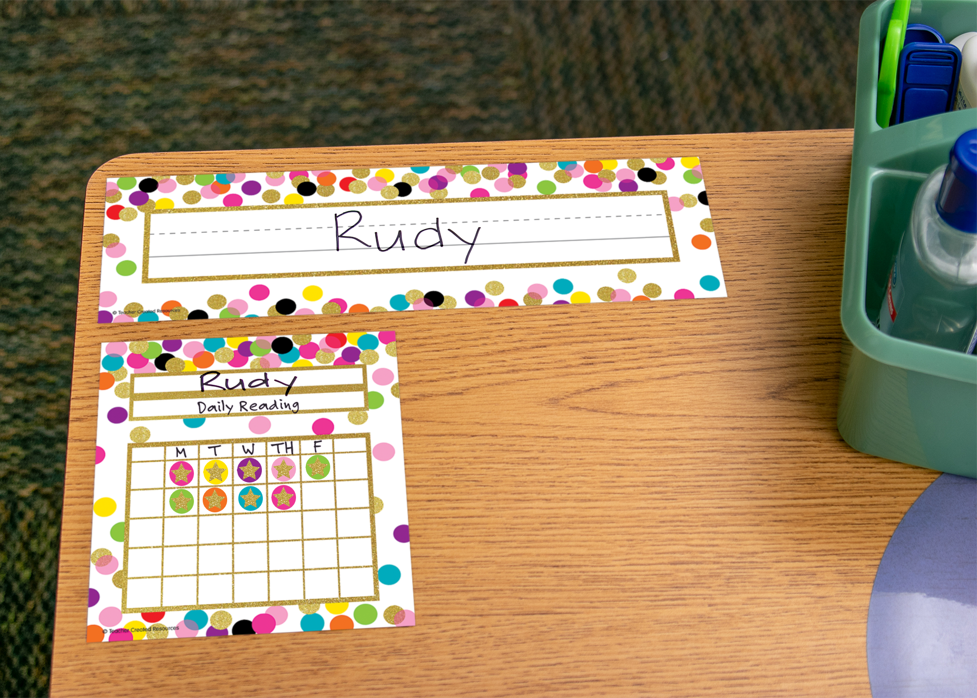 Confetti Flat Name Plates