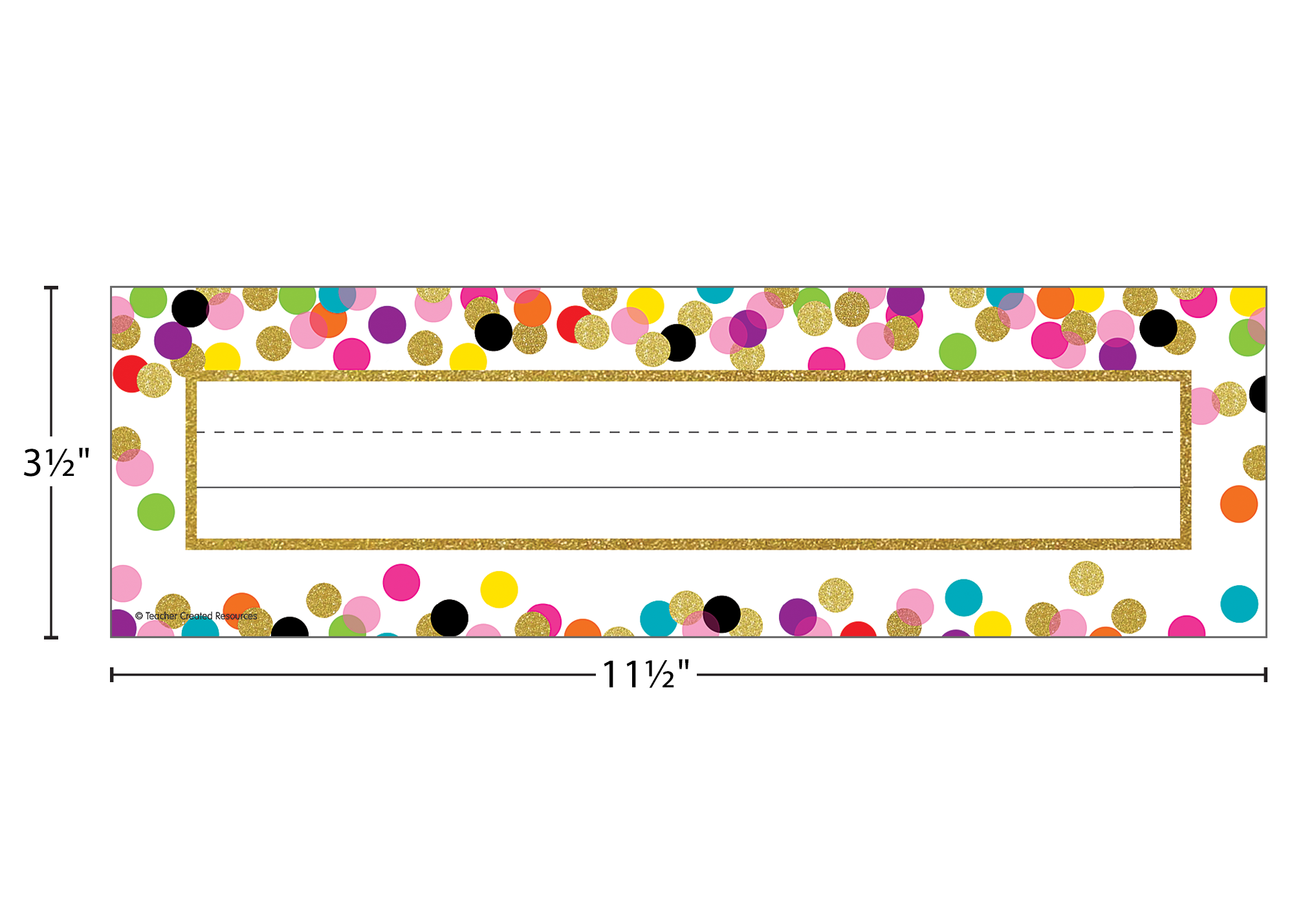 Confetti Flat Name Plates