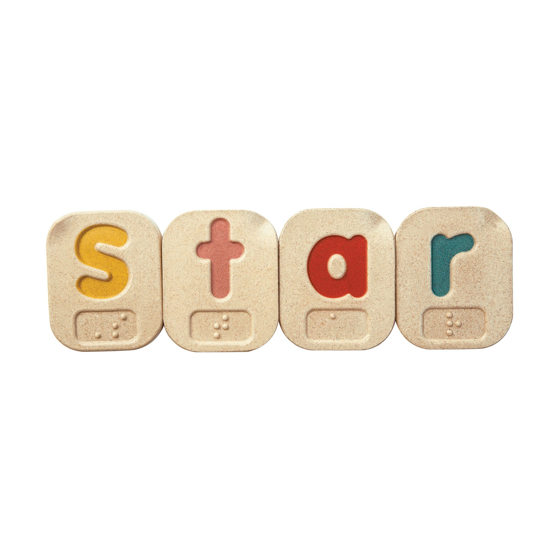 Wooden Braille Alphabet A-Z Tiles