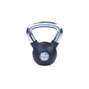 Chrome, Rubber Kettlebell 15Lb