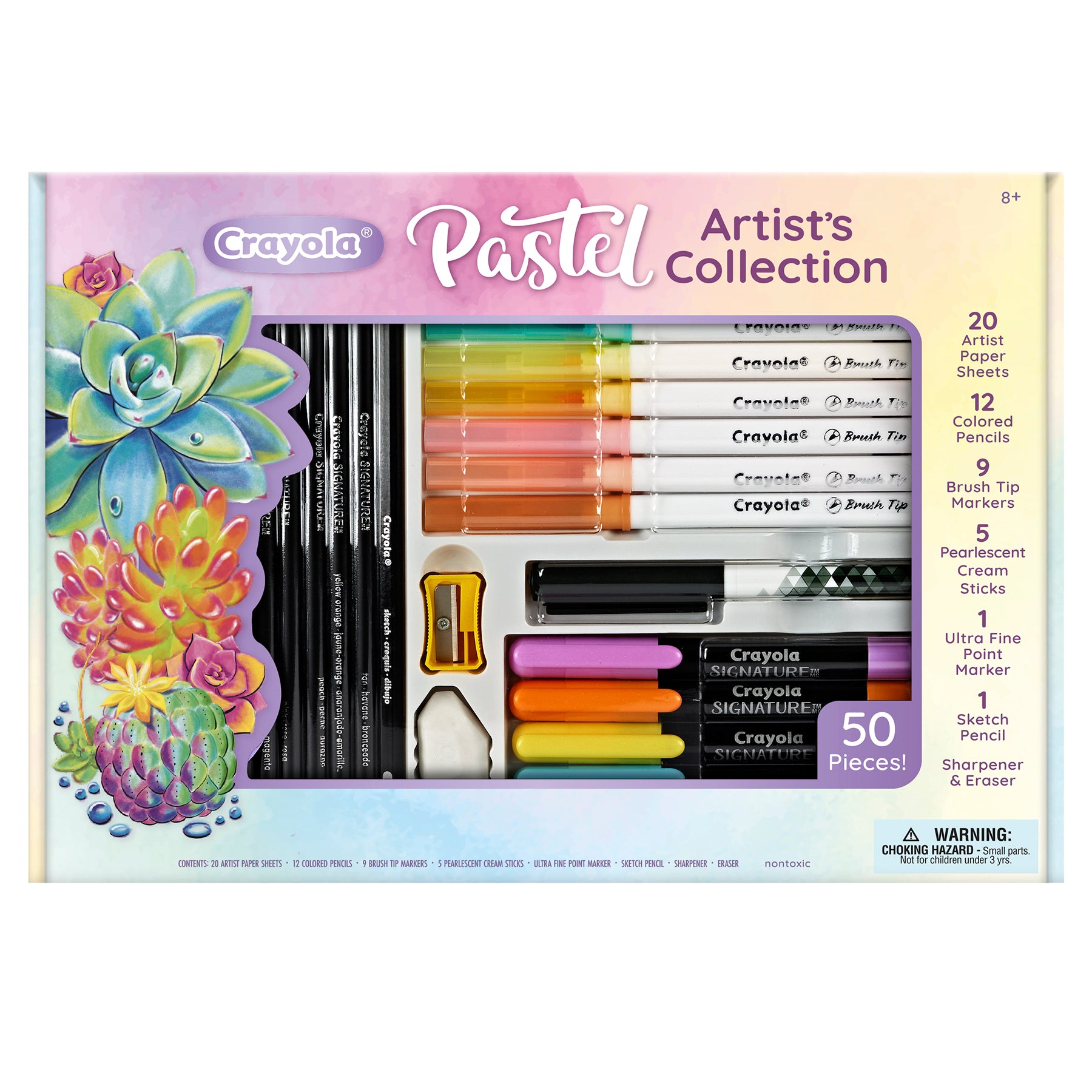 Pastels Artist's Collection Kit, 50 Pieces