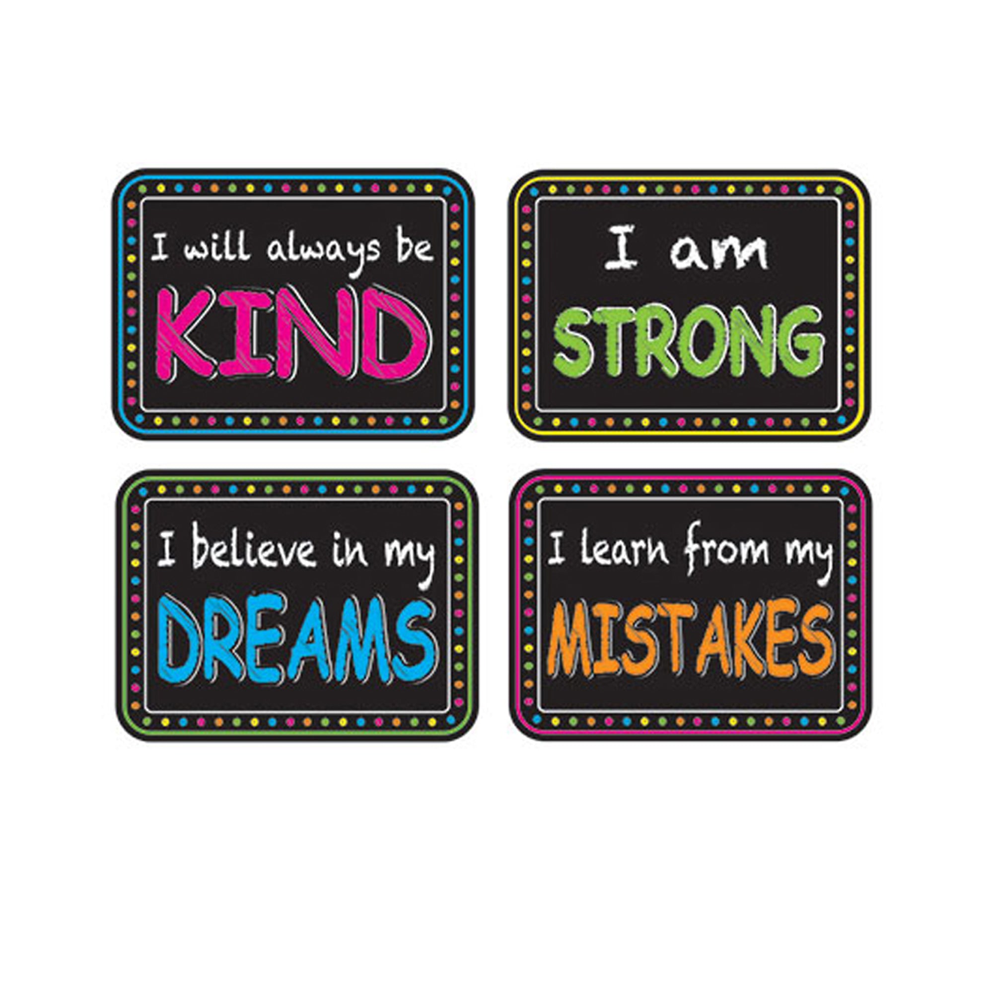 Non-Magnetic Mini Whiteboard Erasers, Character Building, Pack of 10