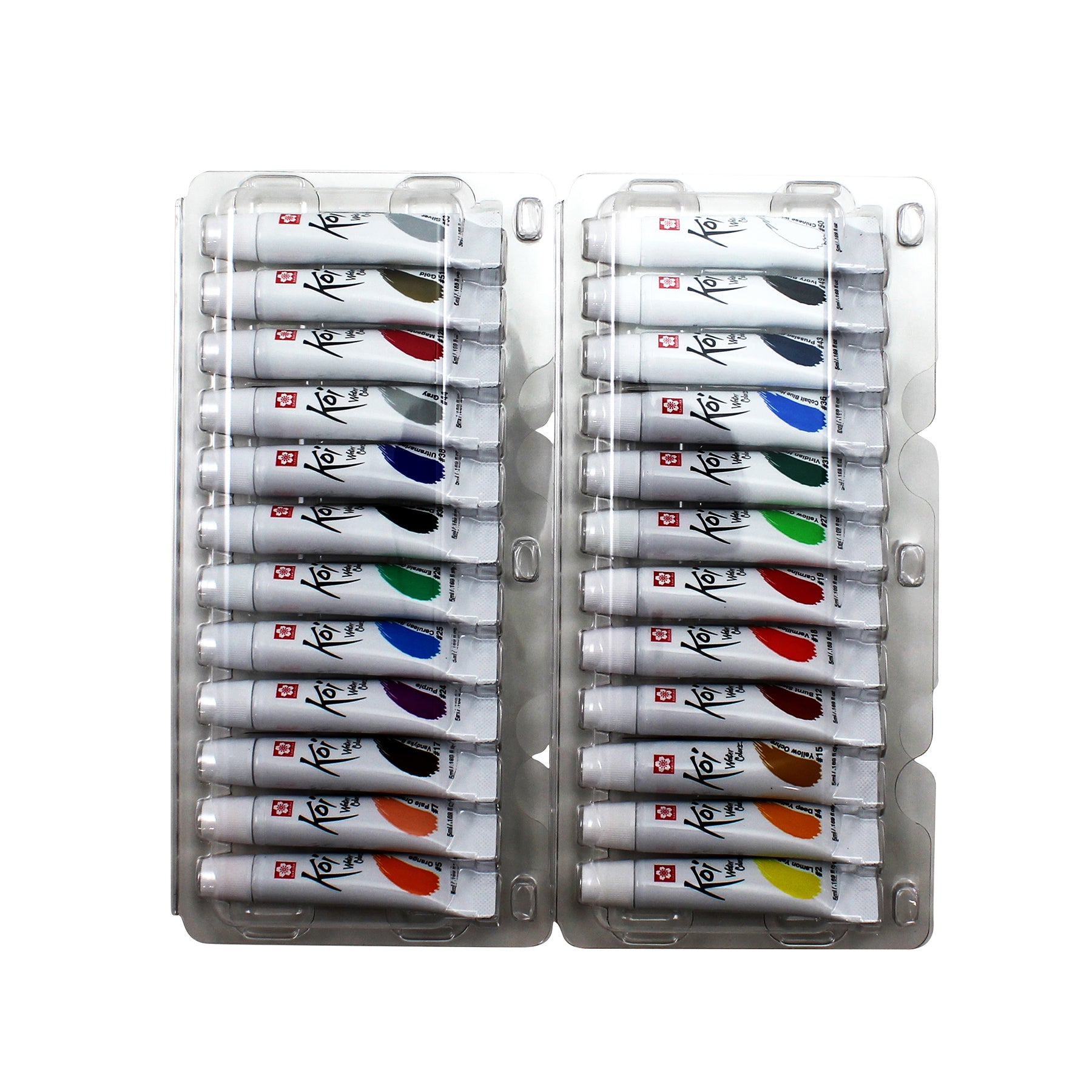 Koi Watercolor Tube Set, 5mL, 24 Colors
