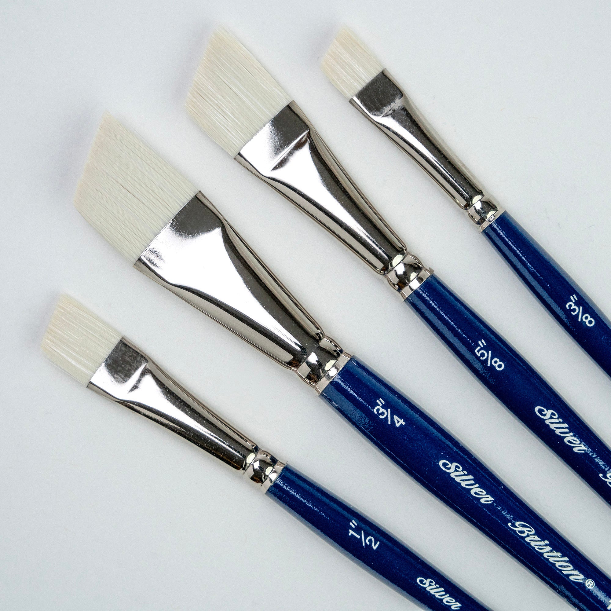 Bristlon Short Handle Angles Brushes, Set of 4