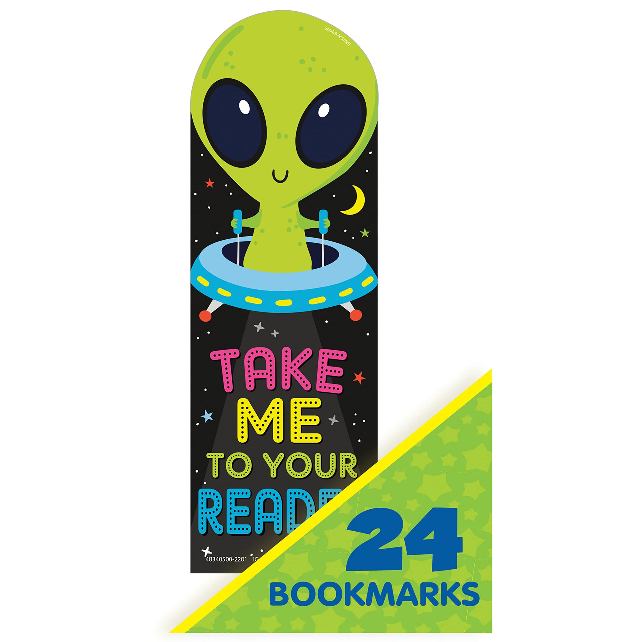 Take Me To Your Reader Green Apple Scented Bookmarks, Pack of 24