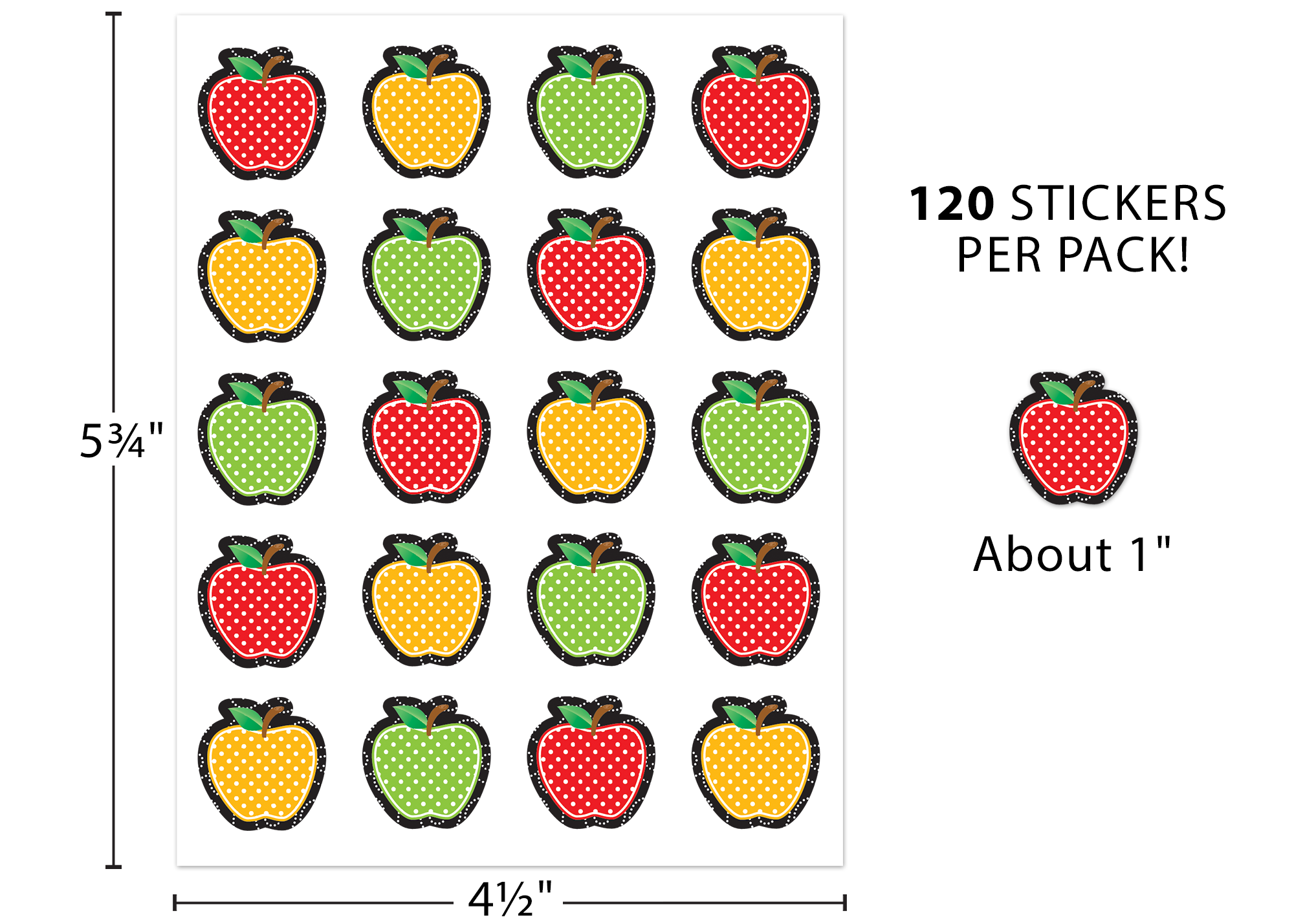 Dotty Apples Stickers
