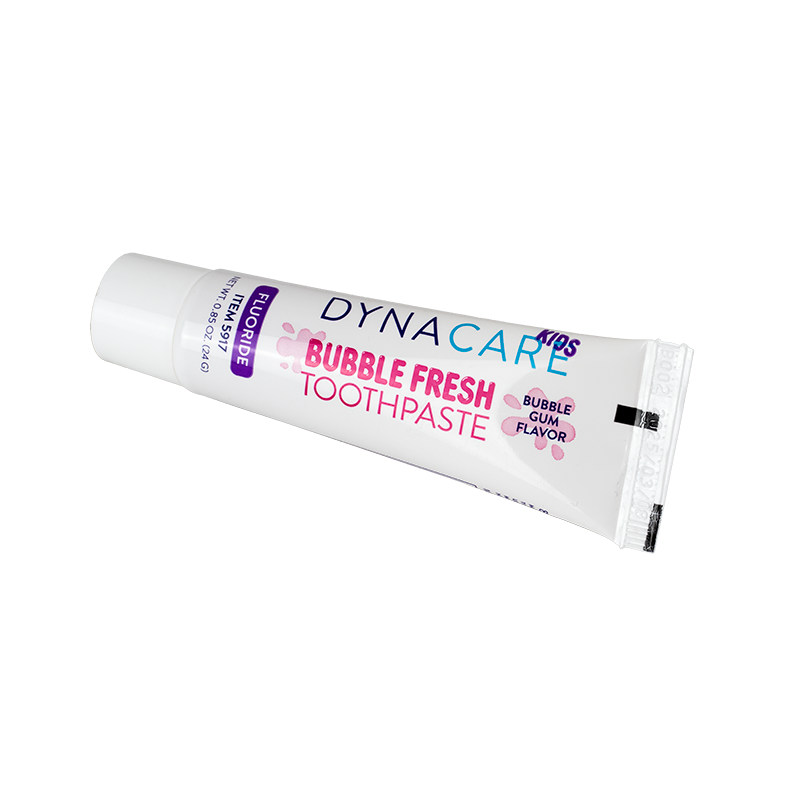 Bubble Fresh Toothpaste  w/ flouride, .85 oz Tube- 144 tubes per Box/5 Boxes per Case