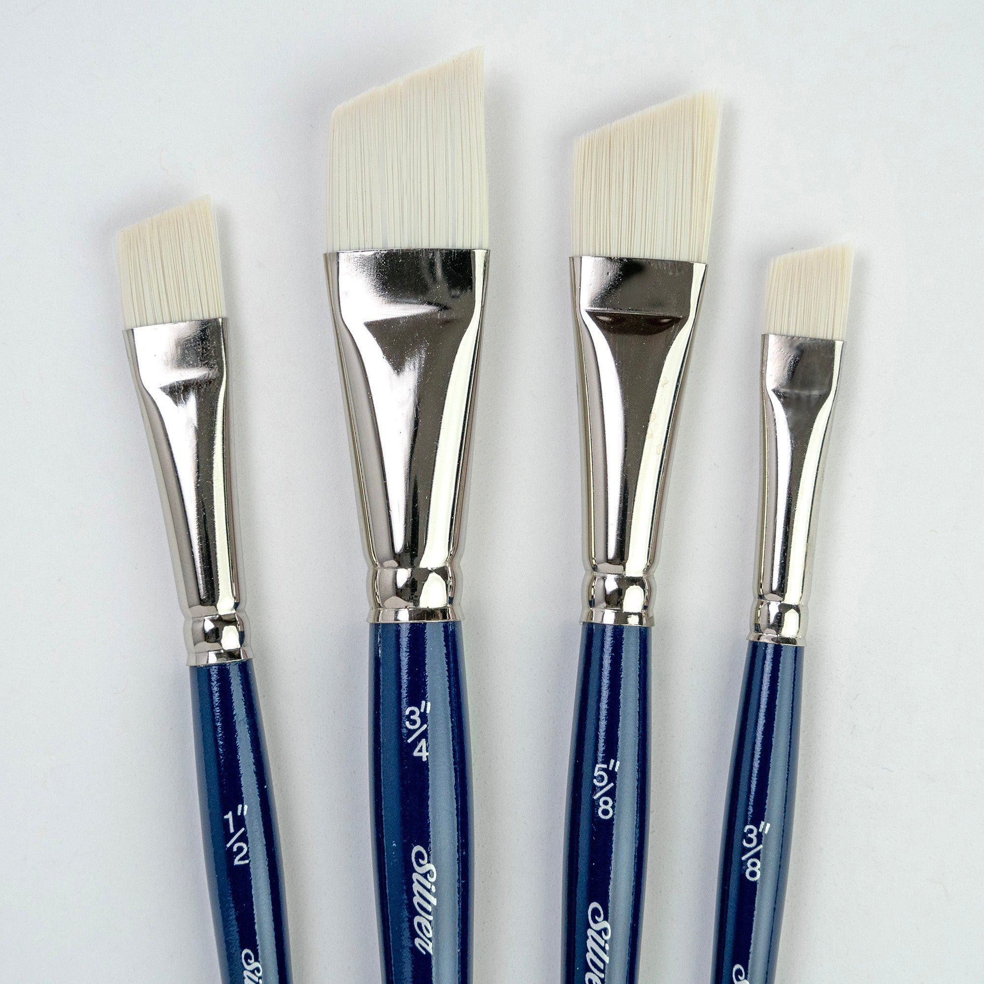 Bristlon Short Handle Angles Brushes, Set of 4