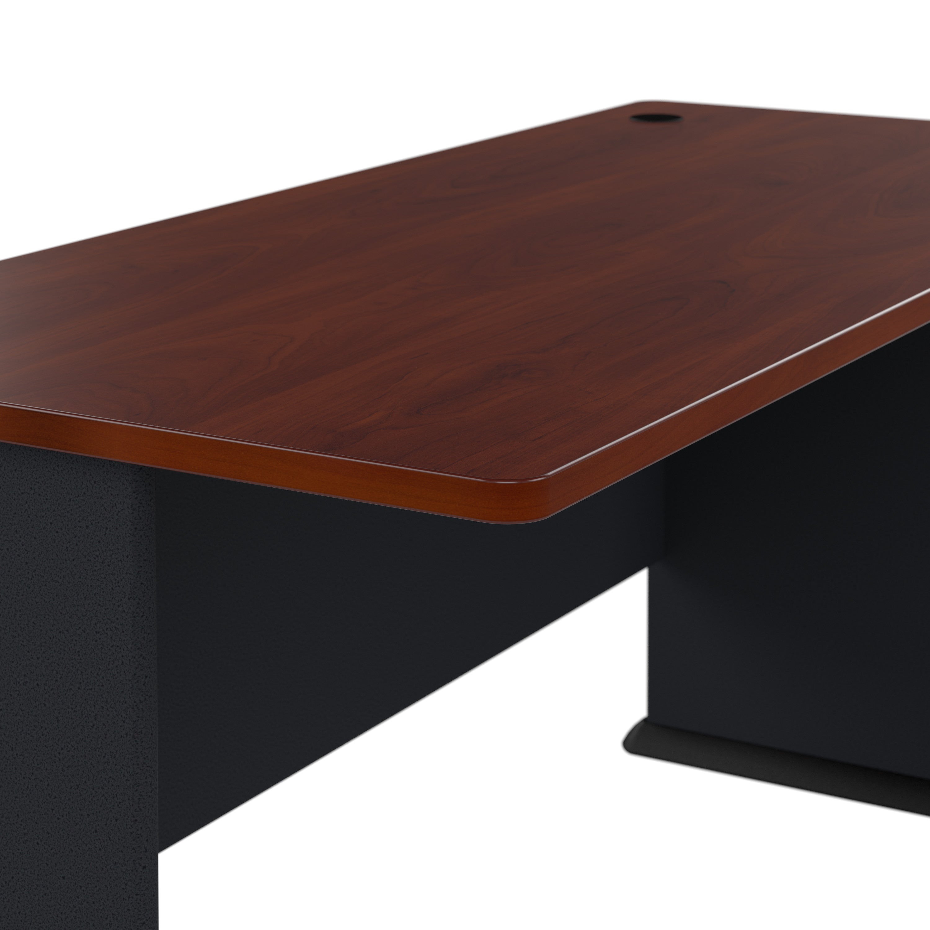 Bush Business Furniture Series A 60W Desk in Hansen Cherry and Galaxy - 59.57" Width x 26.81" Depth x 29.66" Height