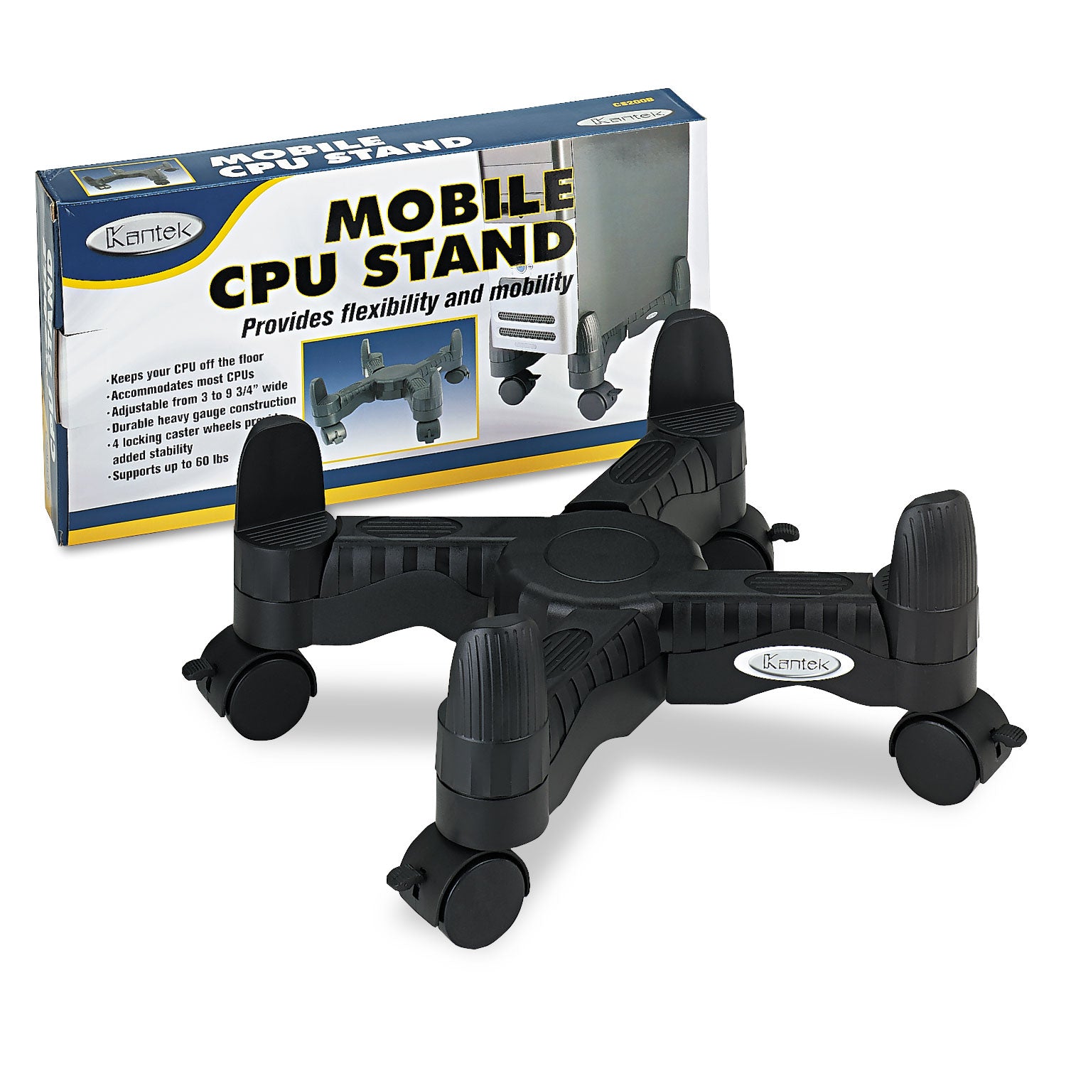 60 lb Load Capacity - 4.80" Height x 16" Width x 7" Depth - Black