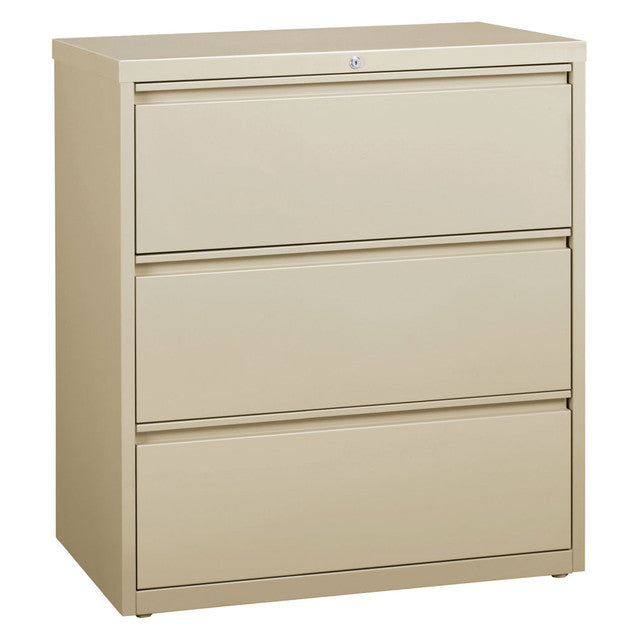 OfficeSource Steel Lateral File 3 Drawer Lateral File Cabinet, 30" Wide - Putty