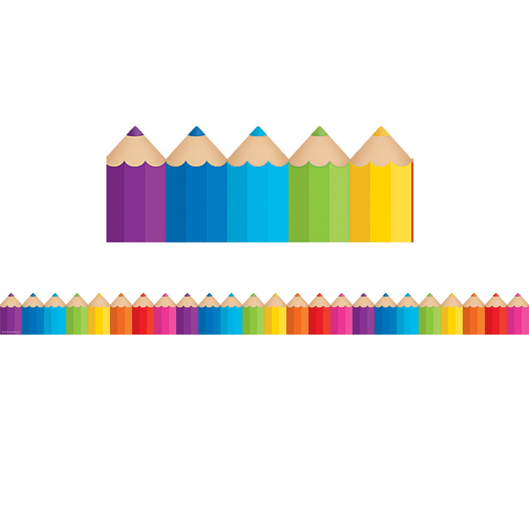 Colored Pencils Die-Cut Border Trim
