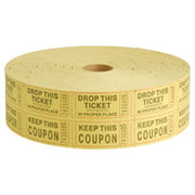 Wholesale Double Roll Carnival Tickets Yellow(14000x$0.01)