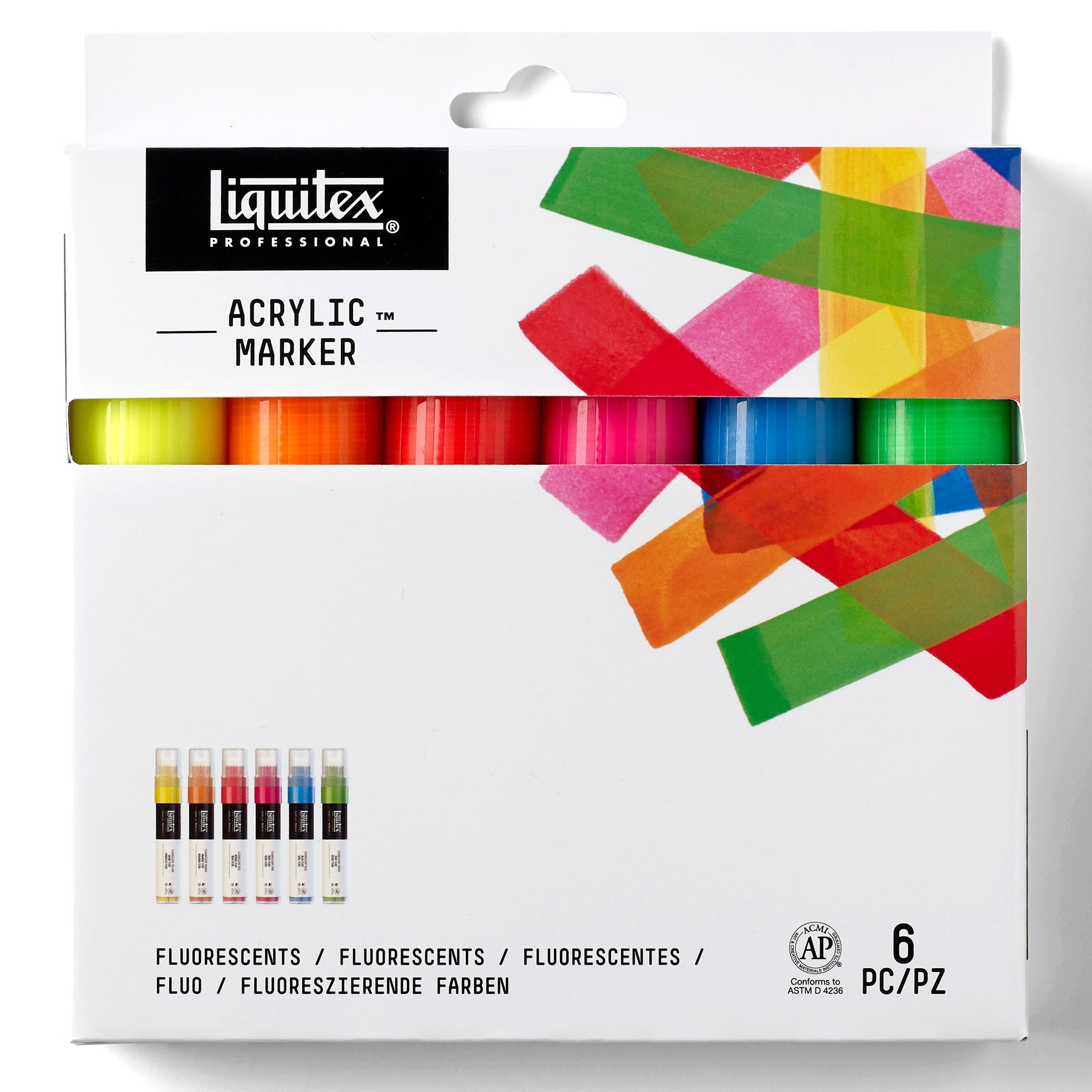 LQ Paint Marker Wide 6 Set - Fluorescents