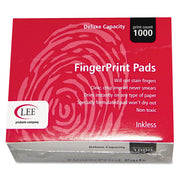 LEE Inkless FingerPrint Pad - 2" Height x 2.3" Width x 1.8" Depth - Black Ink - 1 Dozen