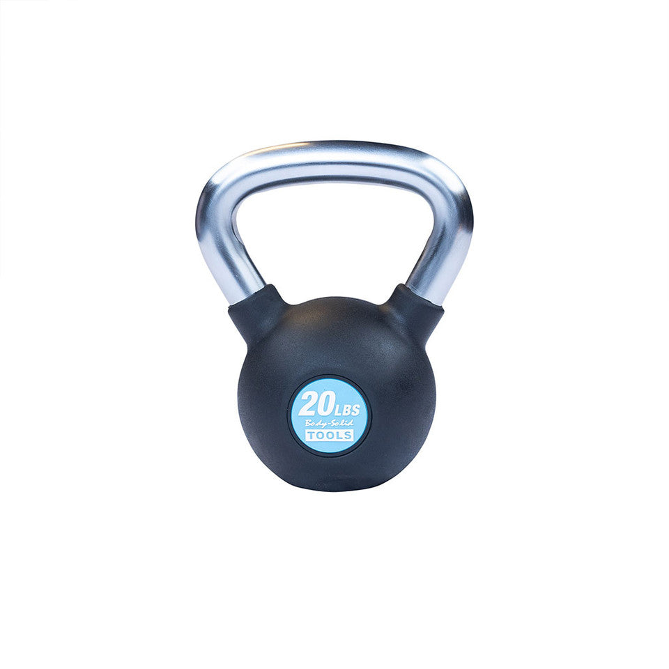 Chrome, Rubber Kettlebell 20Lb