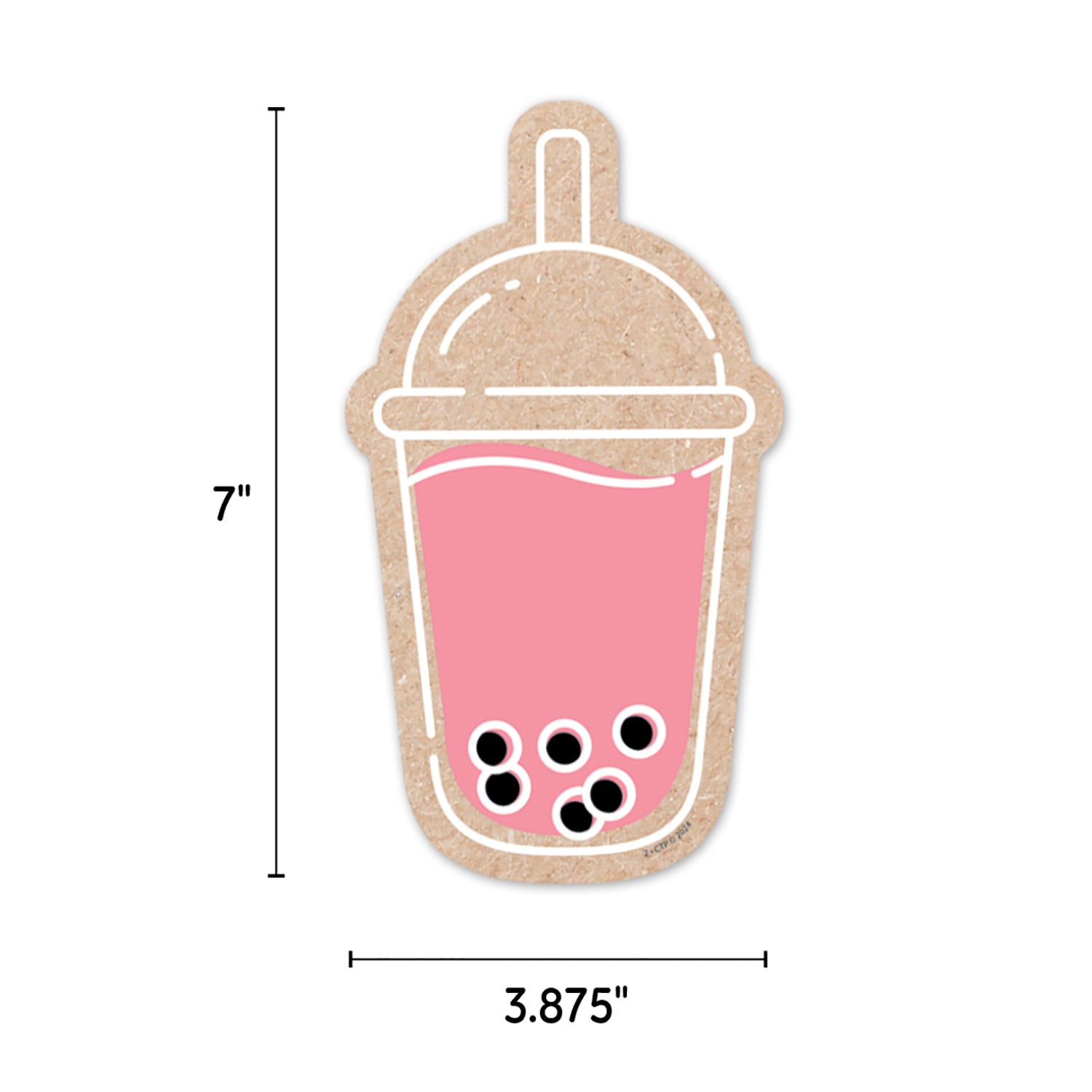 Krafty Pop! Boba Cups 6" Designer Cut-Outs, Pack of 36