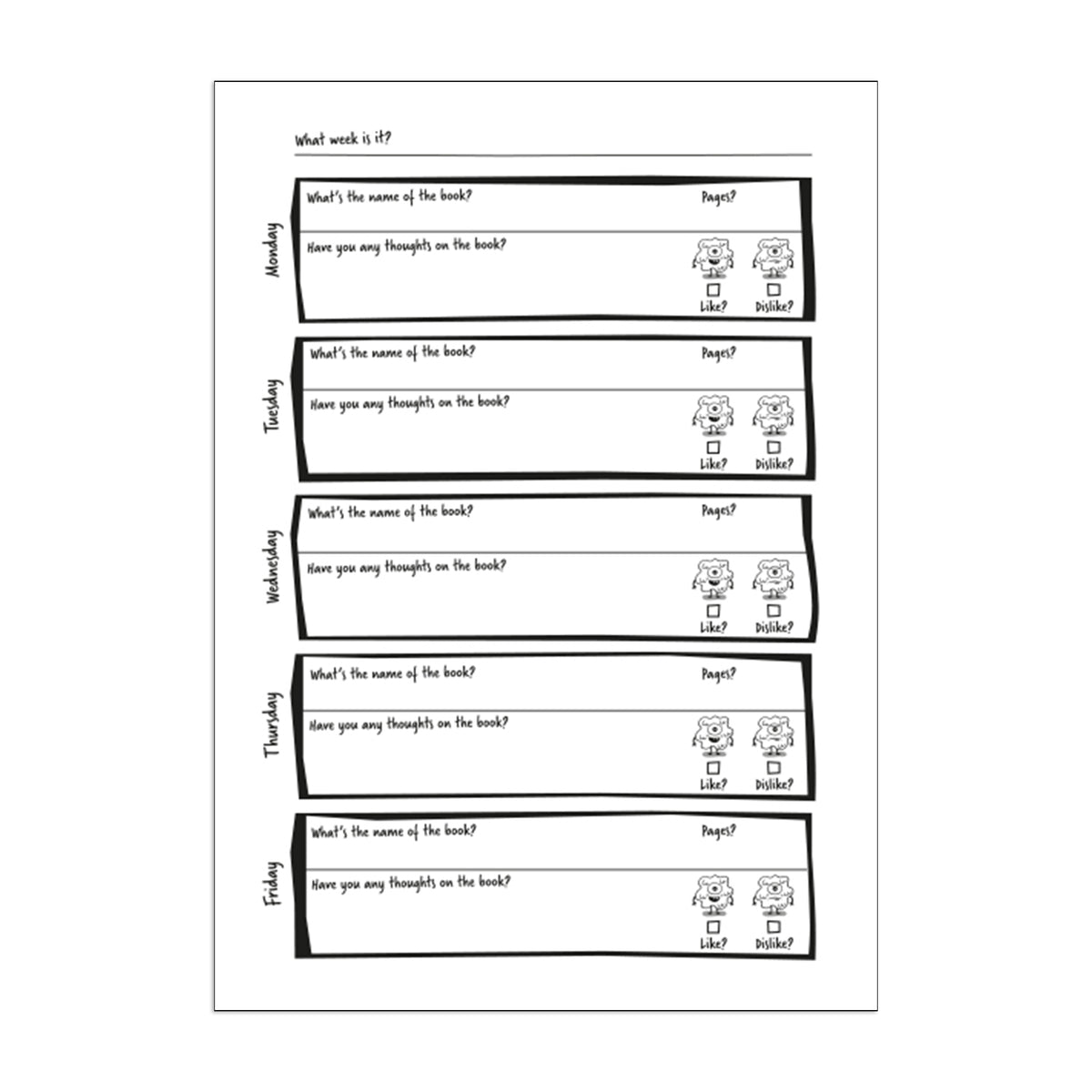 LITTLE MNSTERS READING RECORD STG 1
