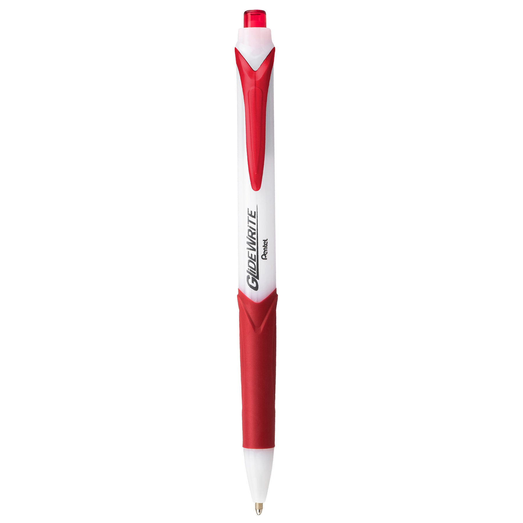 GlideWrite Ballpoint Pen with TechniFlo Ink, (1.0mm) Medium Line, Red, 1 Dozen