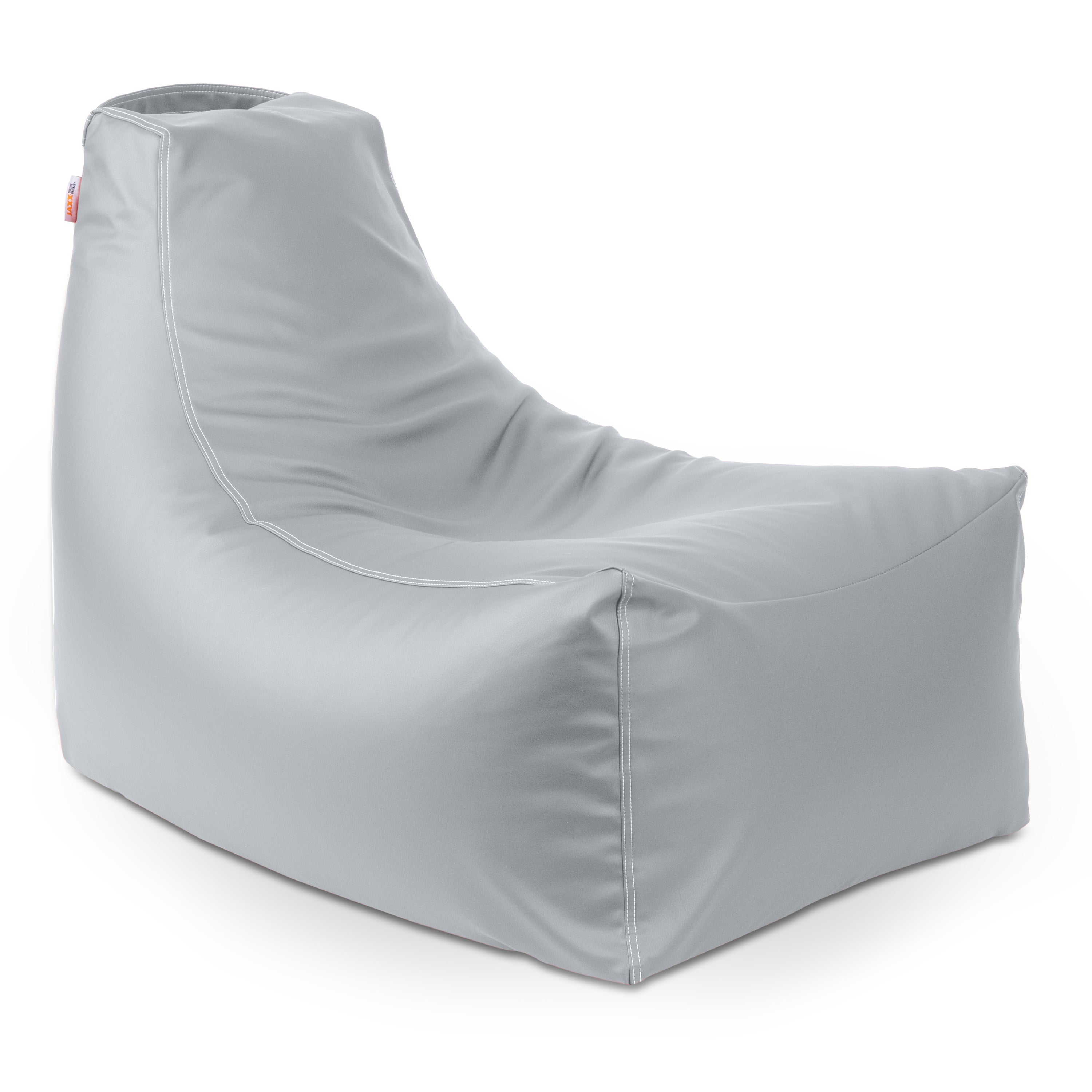 Jaxx Pezzi Premium Vinyl Classroom Bean Bag Chair, Submarine Grey