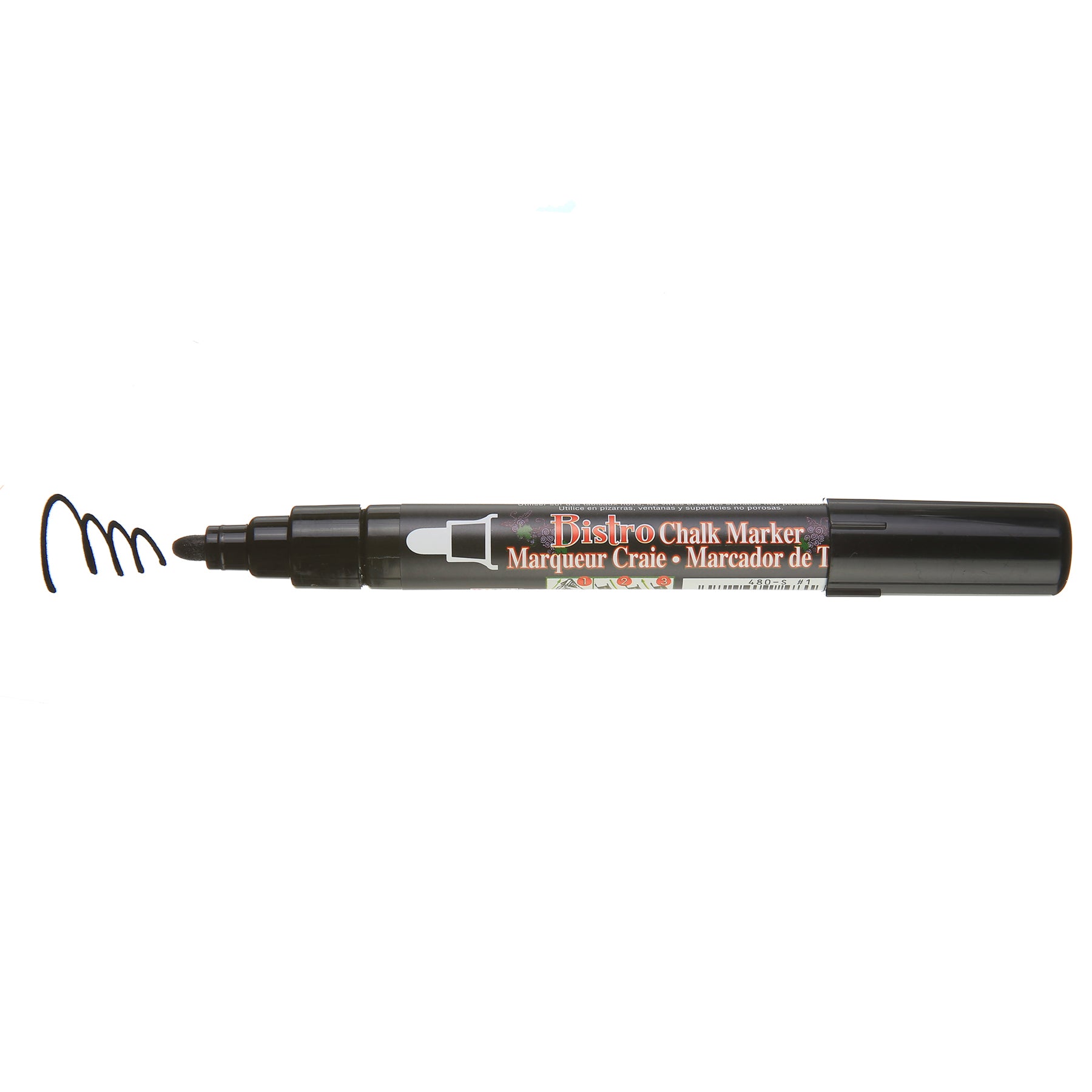 Bistro Chalk Marker Broad Tip, 480R-S, Black