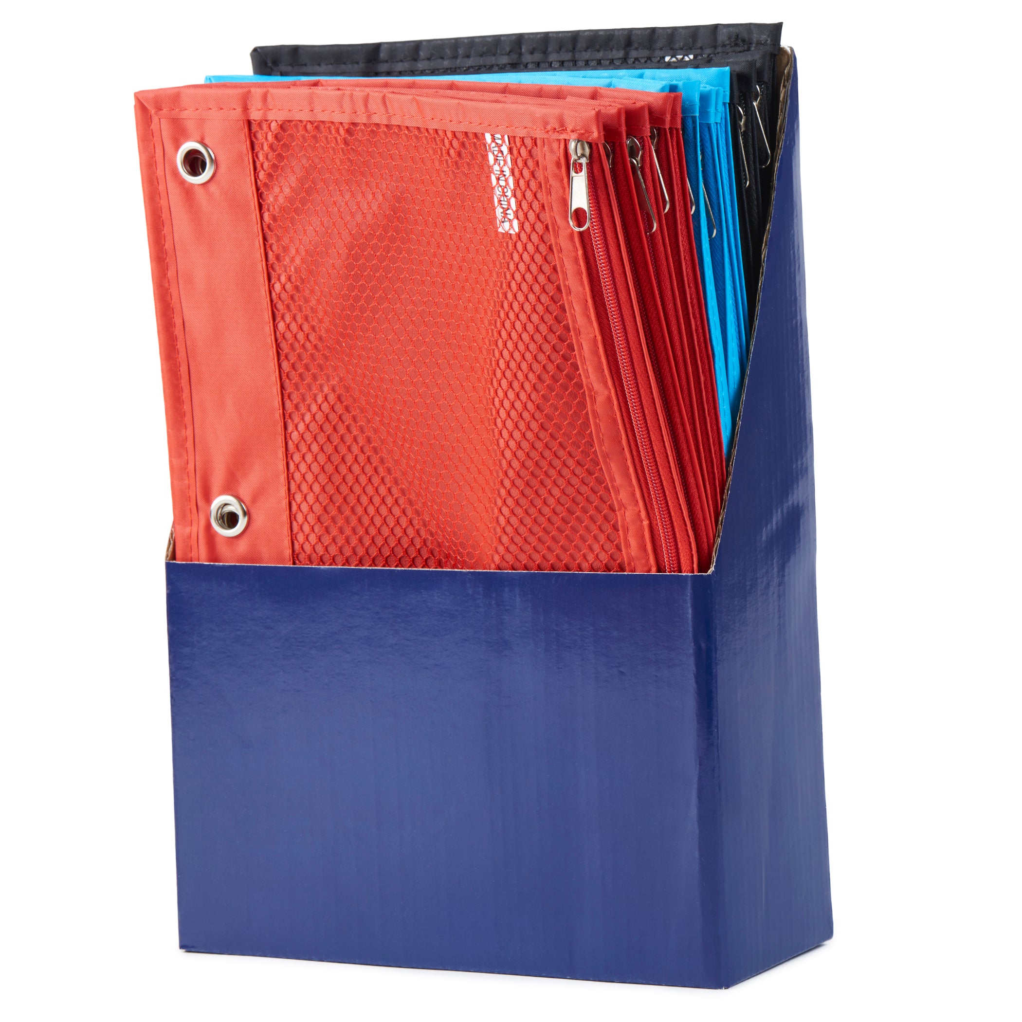 Pencil Pouch, Assorted Colors, 7" x 10", Set of 24