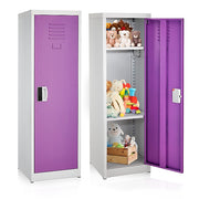 48" H x 15" W Steel Single Tier Storage Locker with Digital Lock, Purple