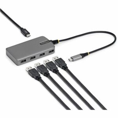StarTech.com 4-Port USB-C Hub 5Gbps Bus Powered USB C to 4x USB-a Hub with USB-C Auxiliary Power Input 1ft/30cm Host Cable Portable Desktop/Laptop USB
