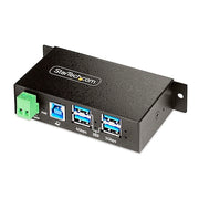 StarTech.com 5G4AINDRM-USB-a-HUB Interface Hub USB 3.2 Gen 1 (3.1 Gen 1) Type-B 5000 Mbit/s Black