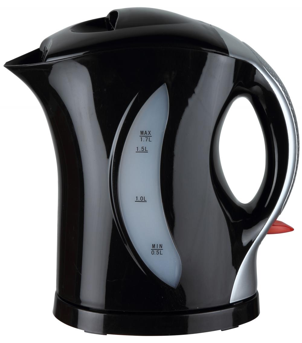 Brentwood KT-1618 BPA Free 1.7L Cordless Electric Kettle, Black/Silver