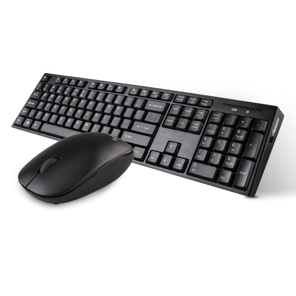 Impecca Wireless Multimedia Keyboard and Mouse Combo, Black