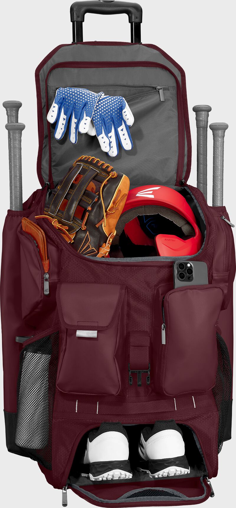 Easton Five Tool Phenom Wheeled Bag - Maroon