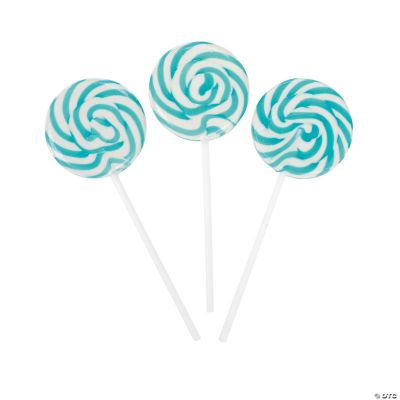 Aqua Blue Swirl Pop - 24 Pieces