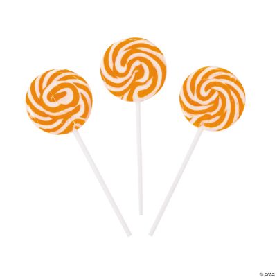 Bright Orange Swirl Pop - 24 Pieces