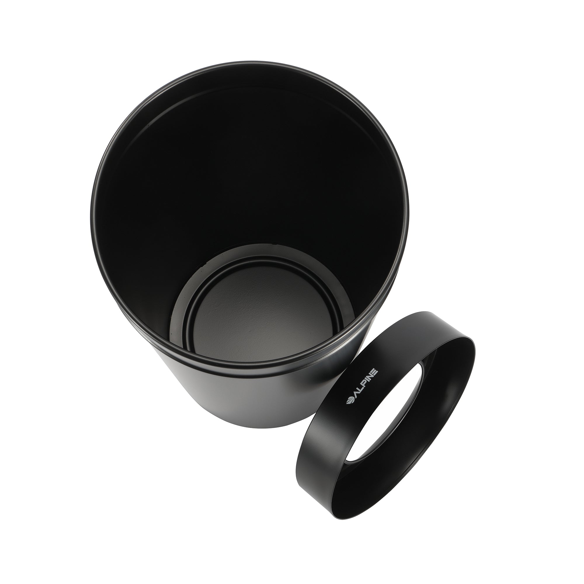 27 Gallon Stainless Steel Trash Can (Black)