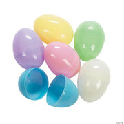 Plastic Jumbo Pastel Eggs - 12 Pieces