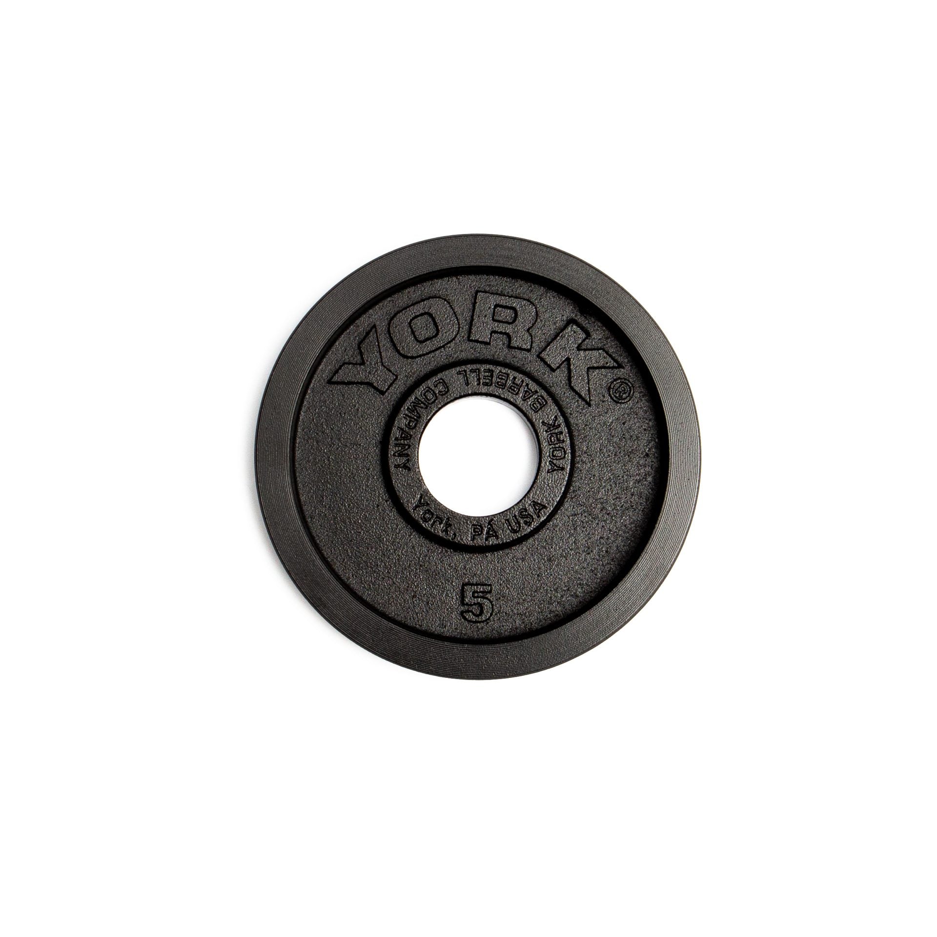 5 LB YORK 2" "Legacy" Cast Iron Precision Milled Olympic Plate