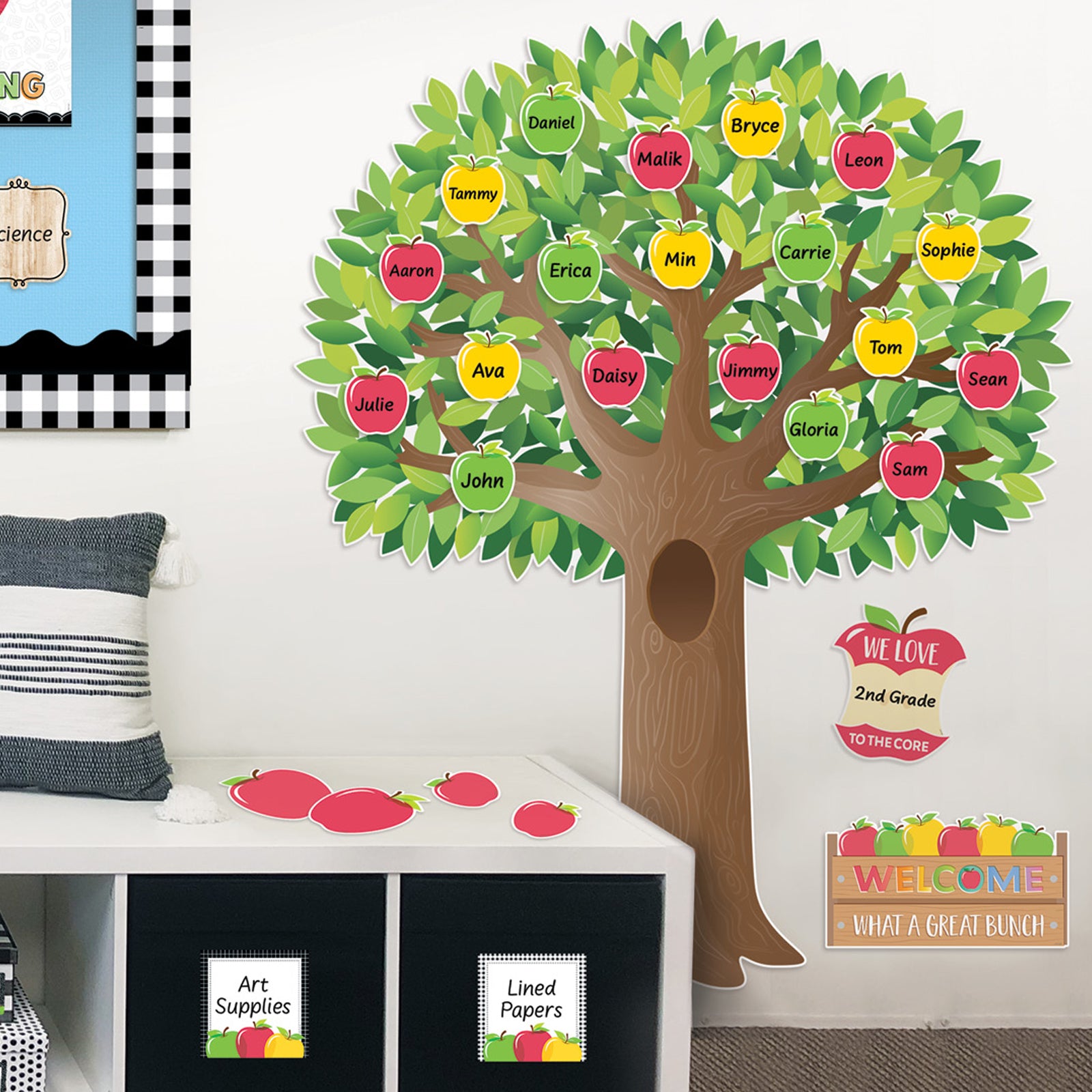 Apple Time Jumbo Tree Bulletin Board Set, 10 Pieces