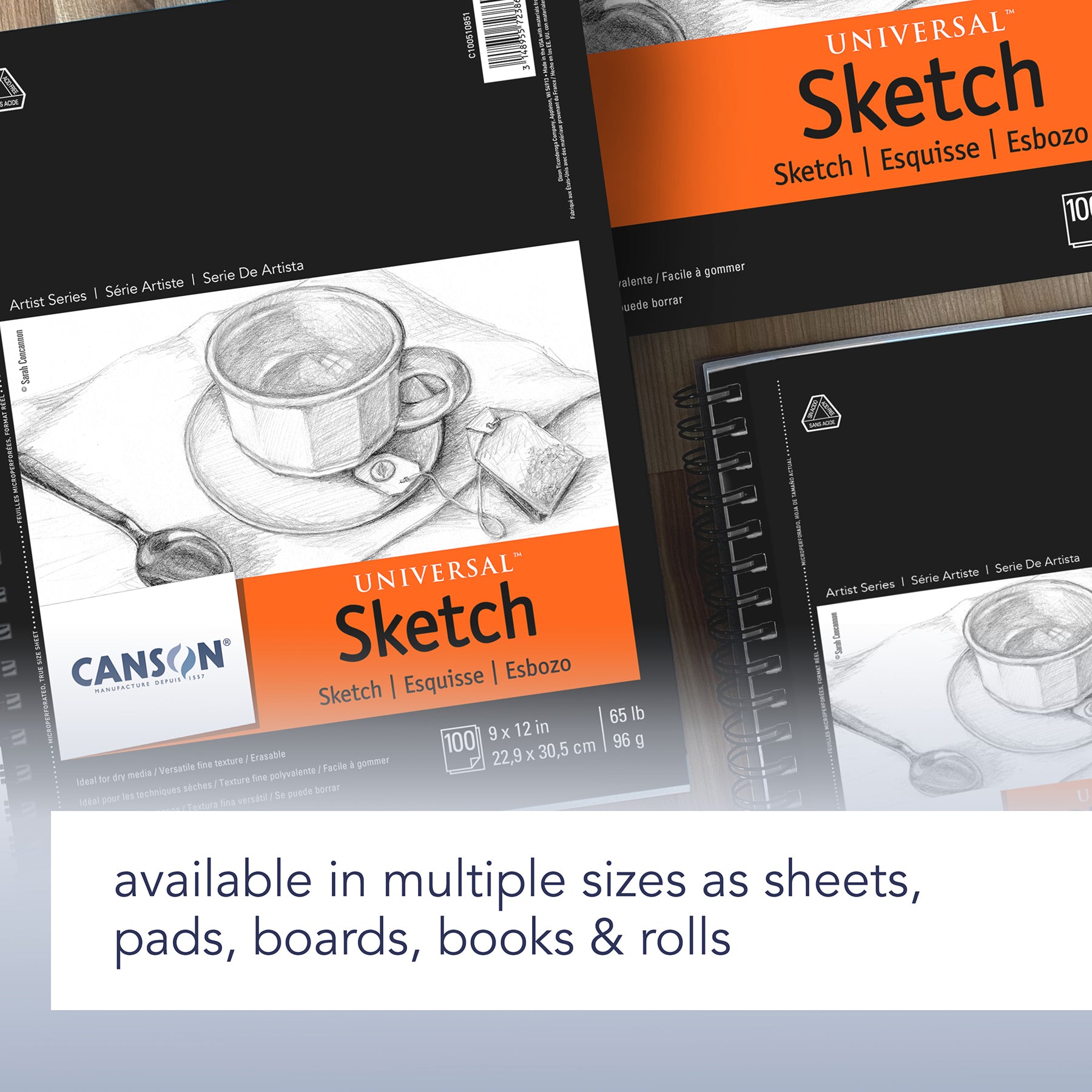 Artist Series Universal Sketch Pad, Side Wire Binding, 35 Sheet, 18x24 inch, 1 Count