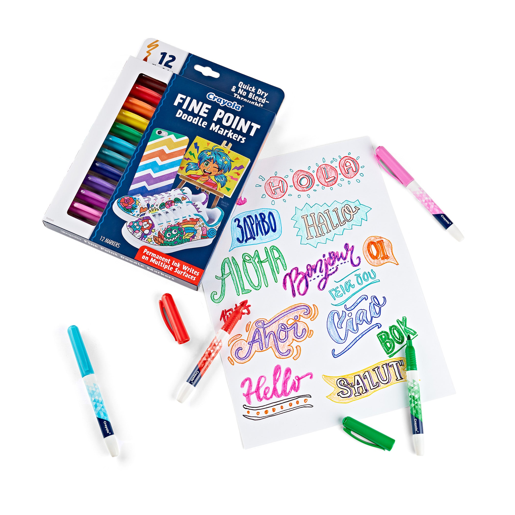 Doodle & Draw Fine Point Doodle Marker, 12 Count