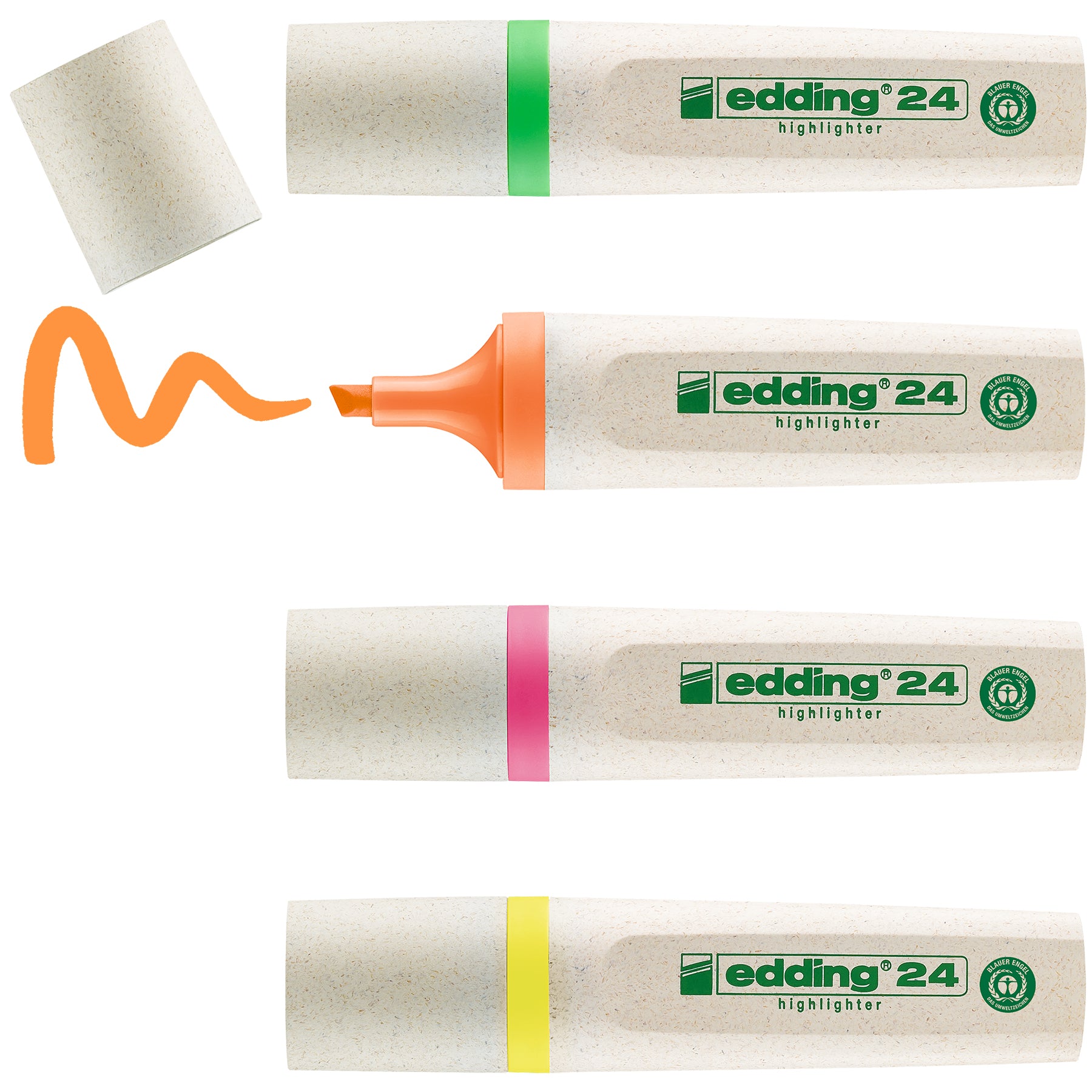 edding 24 EcoLine Highlighter - Set of 4 - Assorted