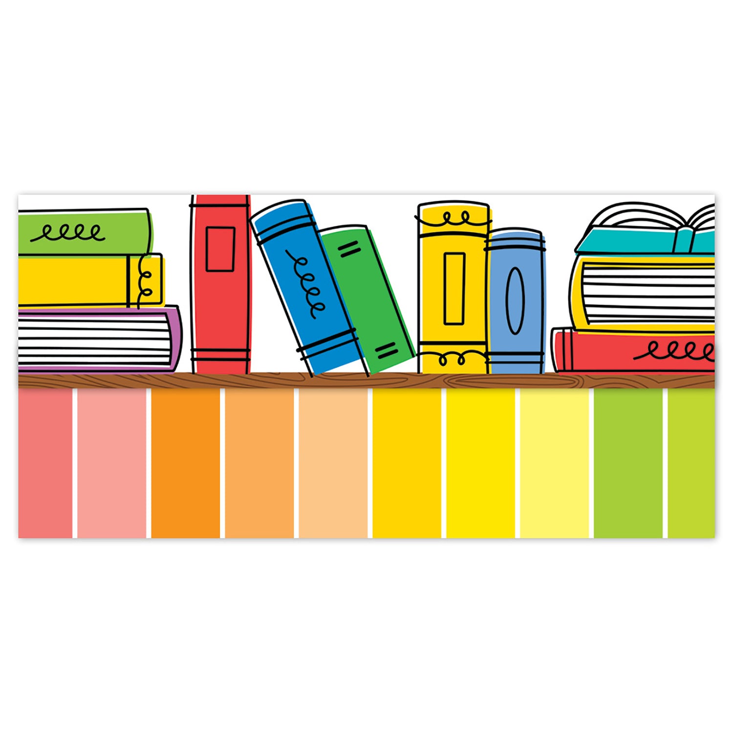 Core Decor Doodle Bookshelf EZ Border, 48 Feet
