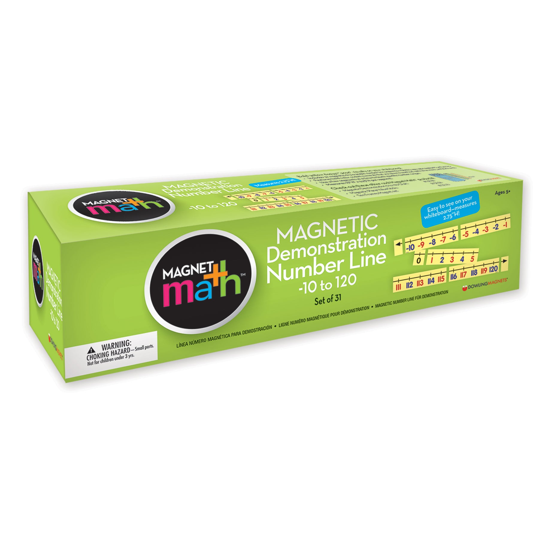 Magnetic Demonstration Number Line, -10 to 120