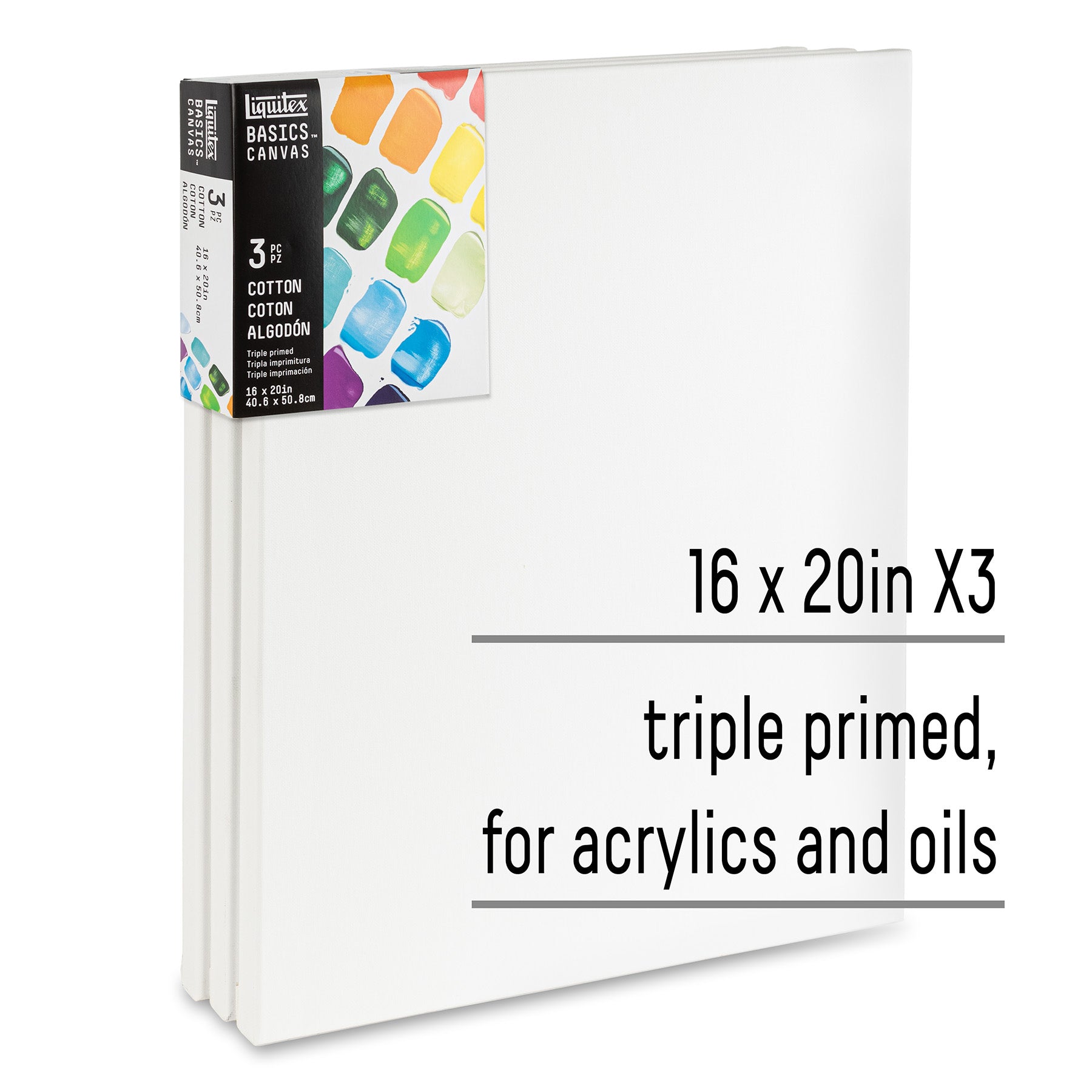 BASICS Canvas 3 pack - 16" x 20"