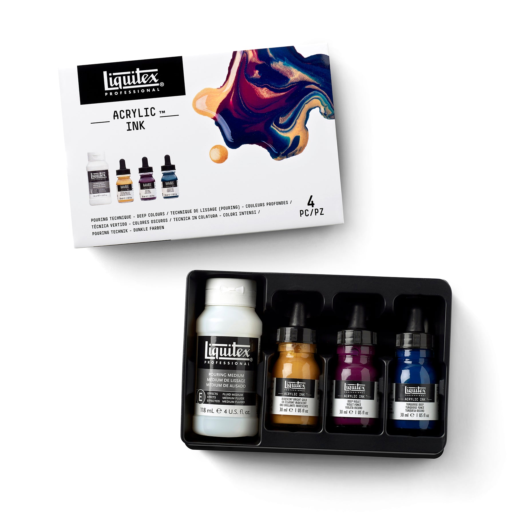 LQ Ink  Pouring Technique Deep Colors Set