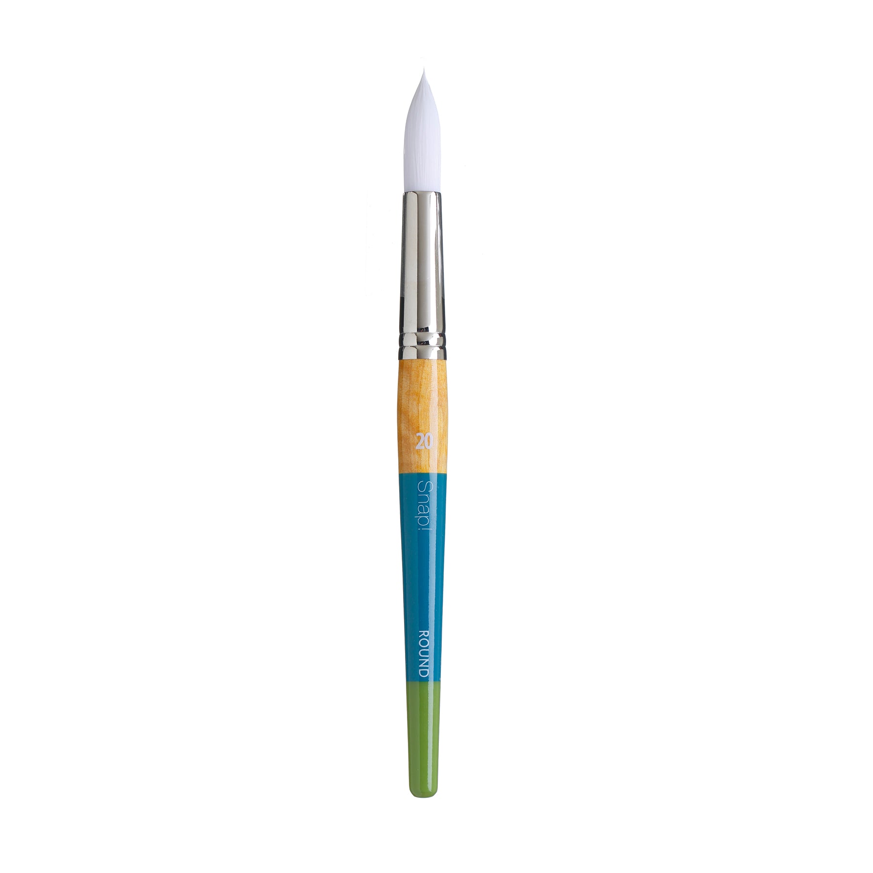 Snap! Round Brush, Synthetic Bristles, Short Handle Mixed Media Paintbrush, Multicolor, Size 2/0, 1 Count